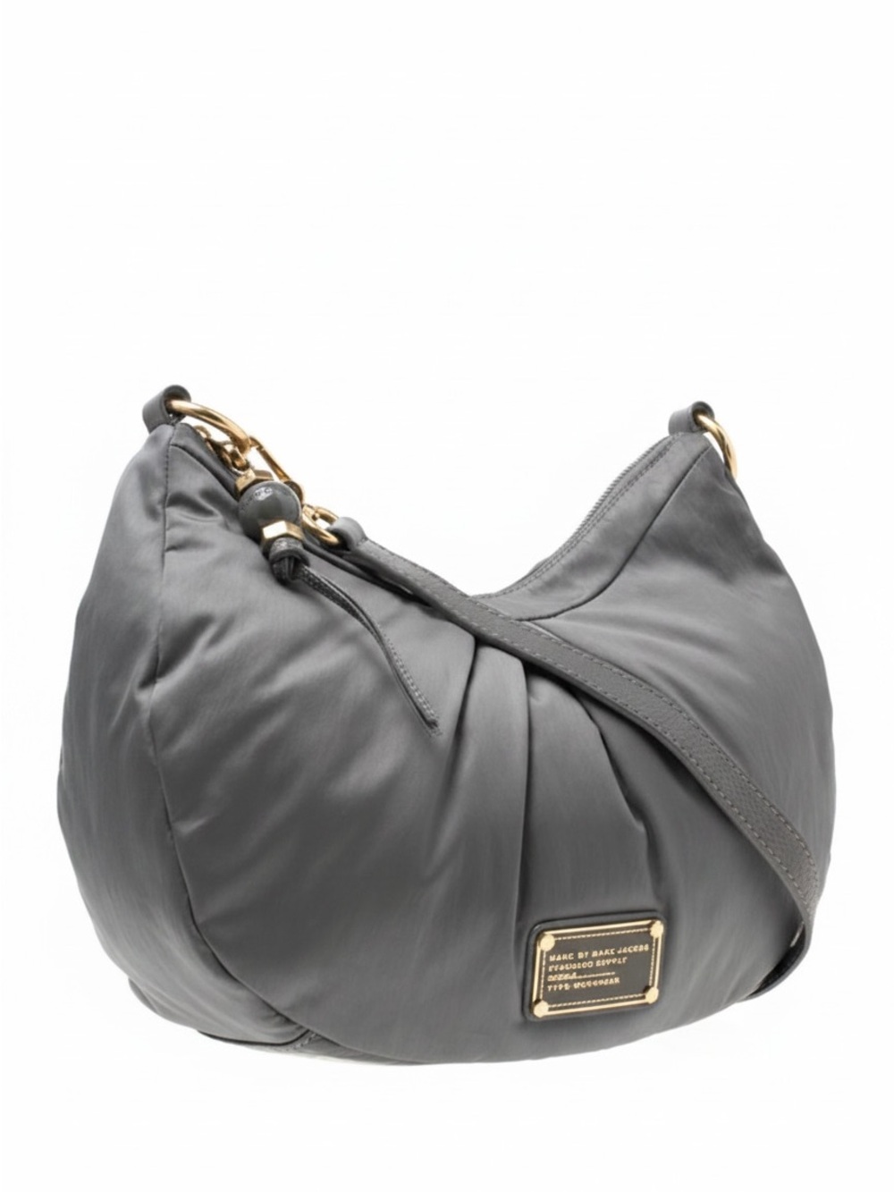Marc by Marc Jacobs Gray Fabric and Leather Shoulder Hobo Bag